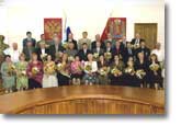 Акчурин В.П. и другие участники церемонии награждения вместе с Губернатором Красноярского края Хлопониным А.Г.