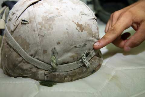 баллистический шлём спас жизнь капралу американской морской пехоты